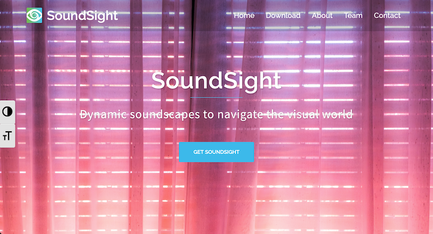 Screenshot of Soundsight website