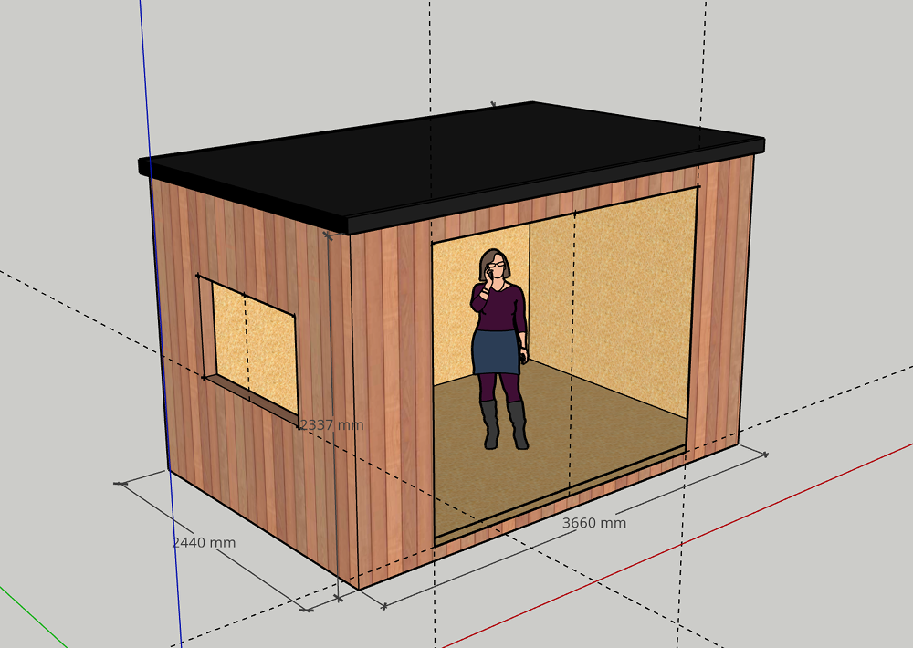 Sketchup design of office